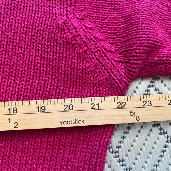 Vtg 80s 90s Forenza Womens Cable Knit V-Neck Sweater Sz M Pink Chunky Retro - Picture 8 of 10
